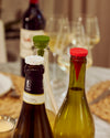 GIR Bottle Stoppers in Holiday on a wine bottles.
