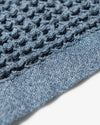 Onsen Bath Sheet Set in Denim on a white background
