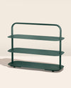 The Open Spaces Dark Green Entryway Rack on a cream background.