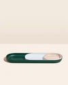 The Open Spaces Dark Green Nesting Tray on a cream background.