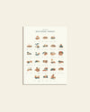 National Parks alphabet print on a cream background.