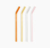 The Poketo Glass Straws in Warm Set on a white background.