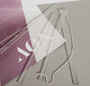 Close up of the Acrylic Poster Hanger in Large on a gray background.