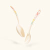 The Bamboo Servers set on a cream background.