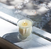 Top view of the 6 oz Double wall candle on a white window sill.